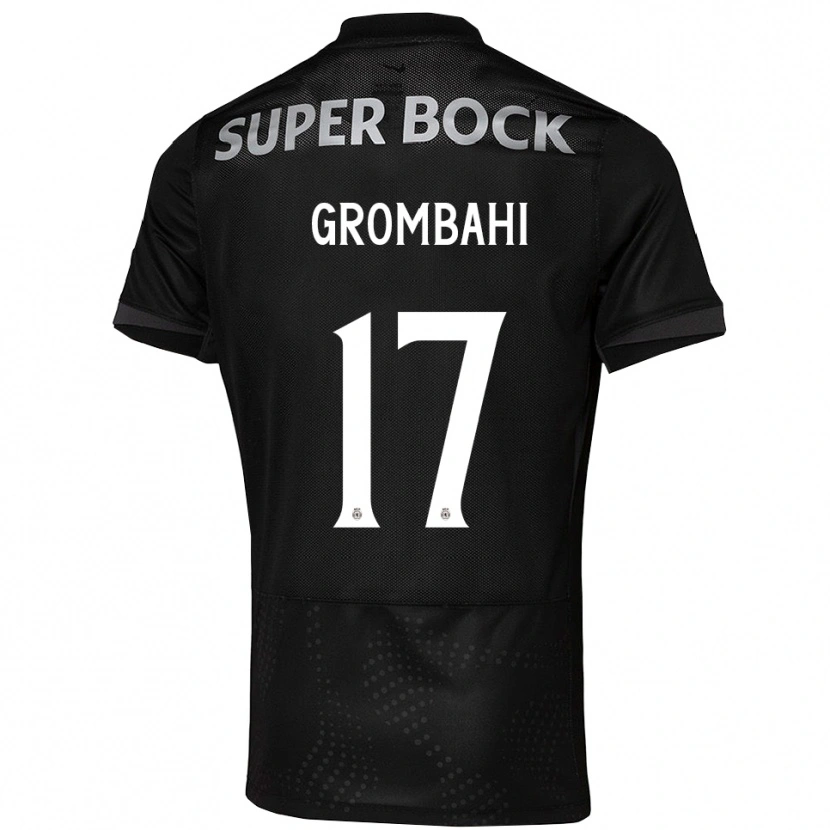 Danxen Kinderen Chris Grombahi #17 Zwart Wit Uitshirt Uittenue 2025/26 T-Shirt