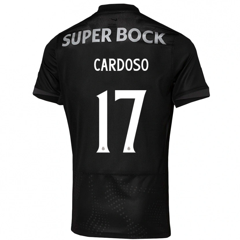 Danxen Kinderen Di Cardoso #17 Zwart Wit Uitshirt Uittenue 2025/26 T-Shirt