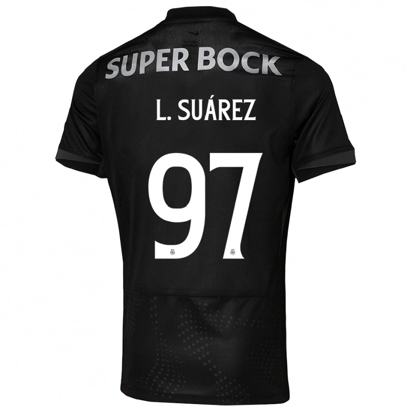Danxen Kinderen Luis Suárez #97 Zwart Wit Uitshirt Uittenue 2025/26 T-Shirt