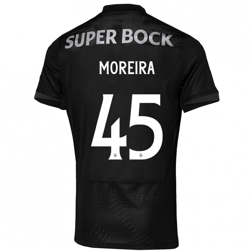 Danxen Kinderen David Moreira #45 Zwart Wit Uitshirt Uittenue 2025/26 T-Shirt