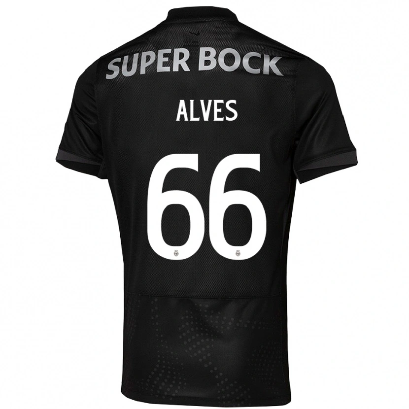 Danxen Kinderen Miguel Alves #66 Zwart Wit Uitshirt Uittenue 2025/26 T-Shirt