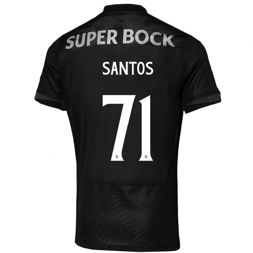 Danxen Kinderen Denilson Santos #71 Zwart Wit Uitshirt Uittenue 2025/26 T-Shirt