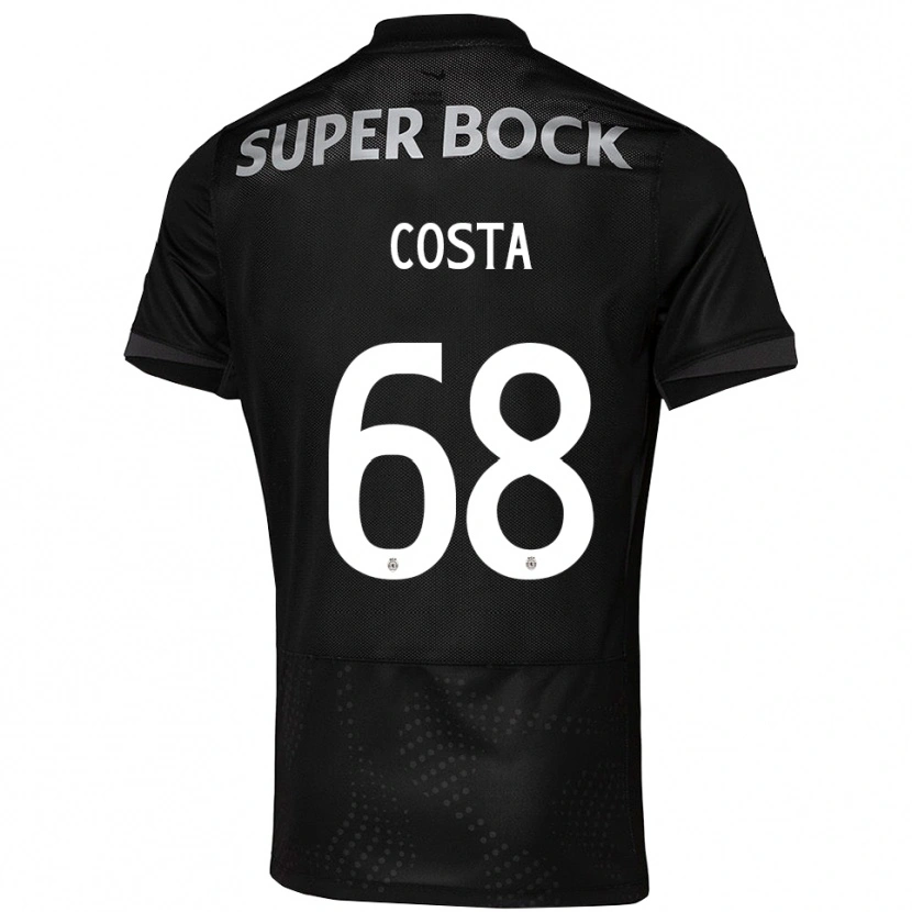 Danxen Kinderen Daniel Costa #68 Zwart Wit Uitshirt Uittenue 2025/26 T-Shirt