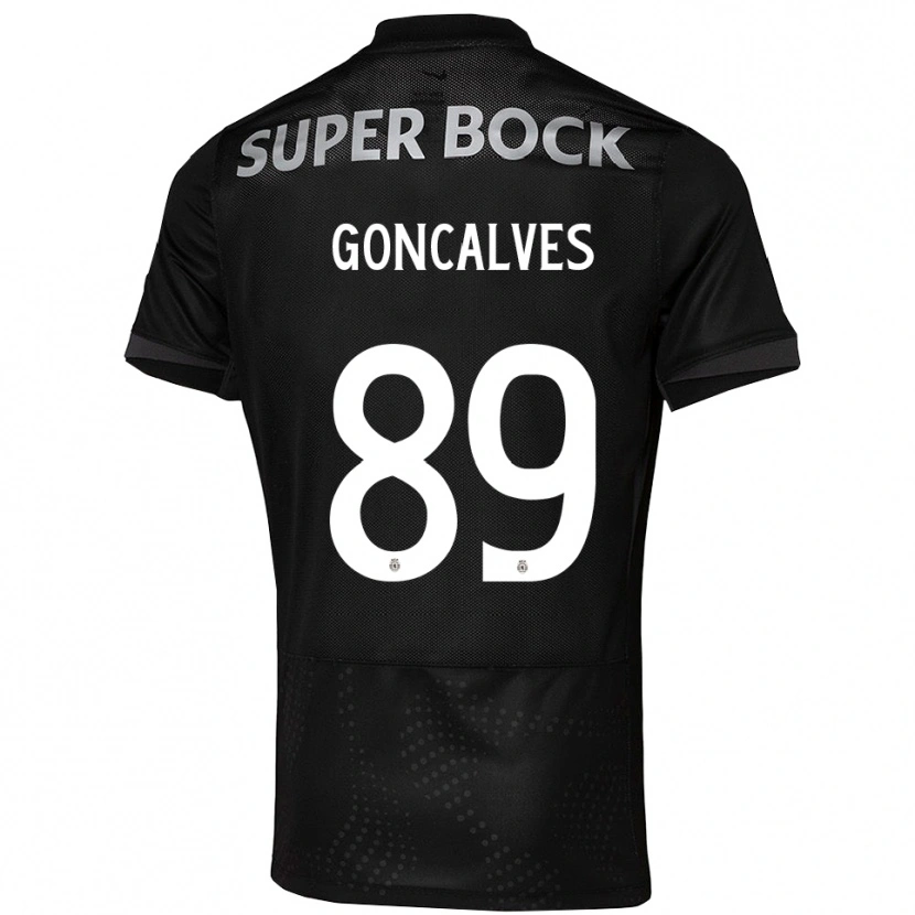 Danxen Kinderen Andre Goncalves #89 Zwart Wit Uitshirt Uittenue 2025/26 T-Shirt