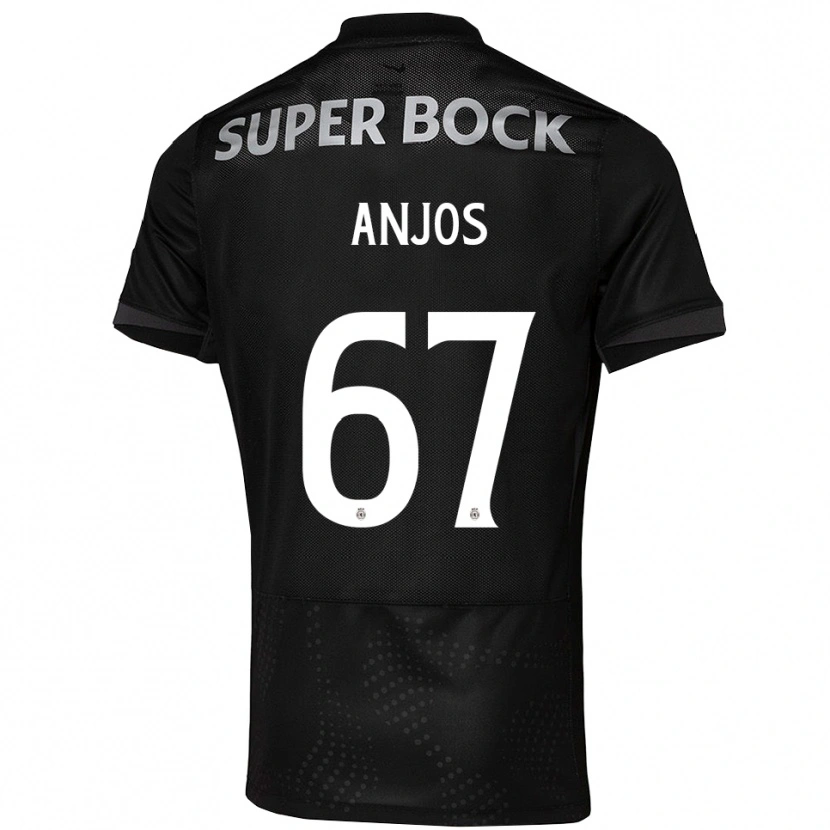 Danxen Kinderen Lucas Anjos #67 Zwart Wit Uitshirt Uittenue 2025/26 T-Shirt