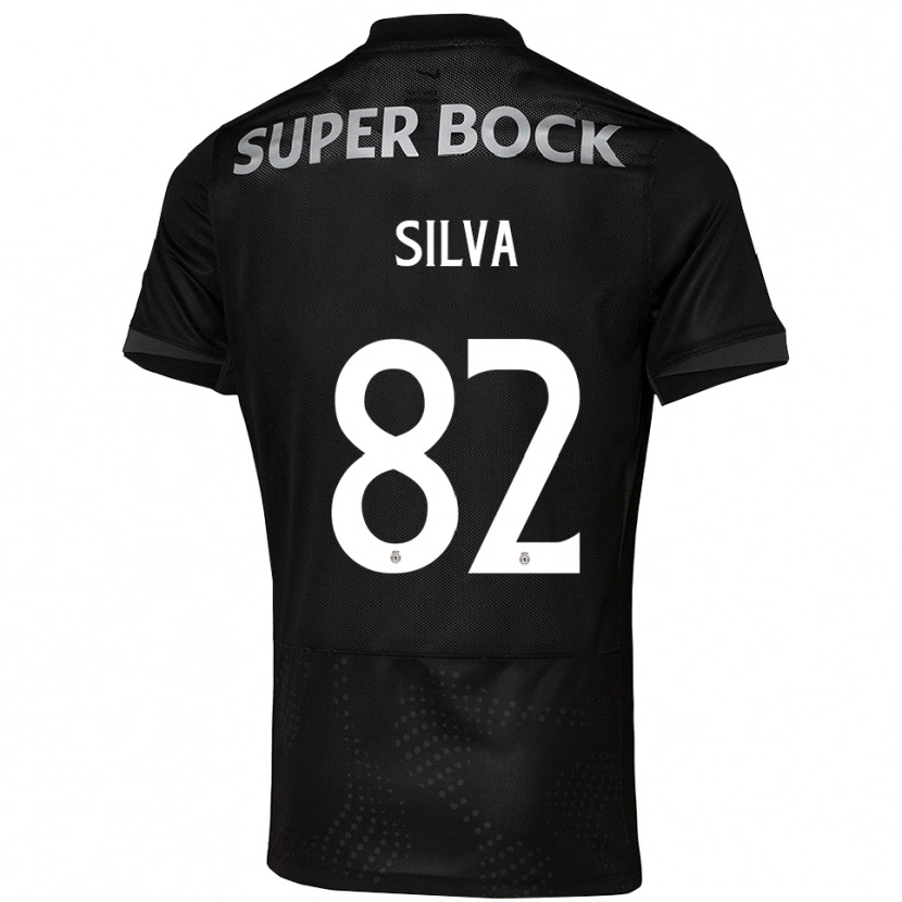 Danxen Kinderen Gabriel Silva #82 Zwart Wit Uitshirt Uittenue 2025/26 T-Shirt