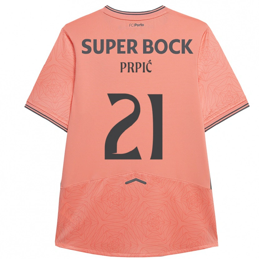 Danxen Kinderen Dominik Prpić #21 Roze Marineblauw Uitshirt Uittenue 2025/26 T-Shirt