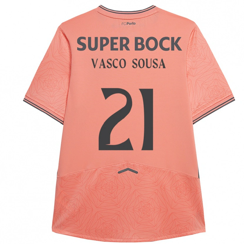 Danxen Kinderen Vasco Sousa #21 Roze Marineblauw Uitshirt Uittenue 2025/26 T-Shirt