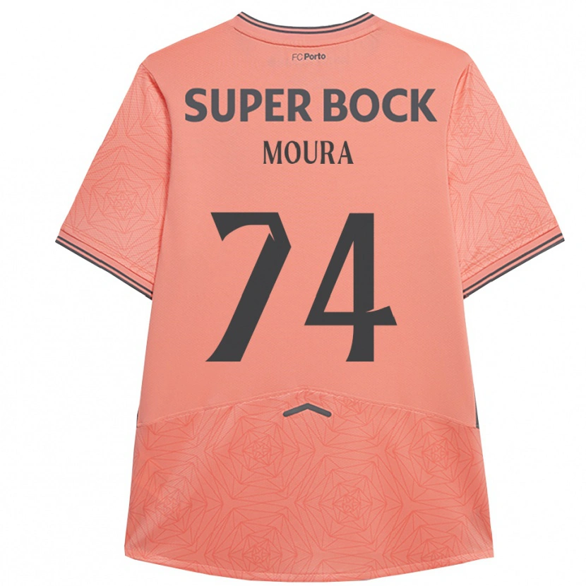 Danxen Kinderen Francisco Moura #74 Roze Marineblauw Uitshirt Uittenue 2025/26 T-Shirt