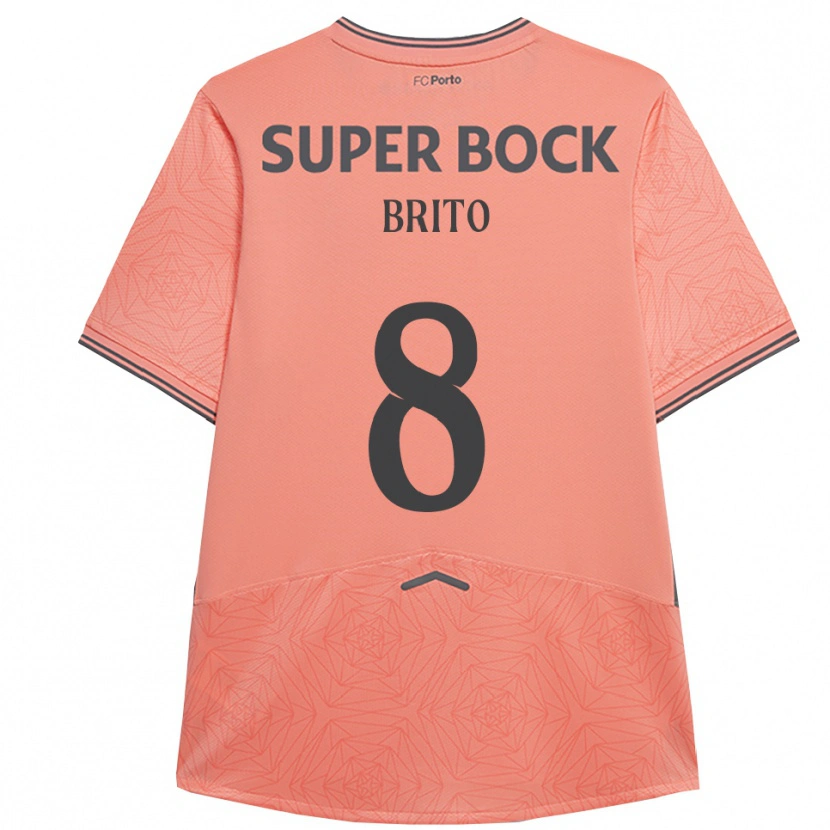 Danxen Kinderen João Brito #8 Roze Marineblauw Uitshirt Uittenue 2025/26 T-Shirt