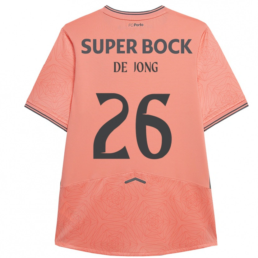 Danxen Kinderen Luuk De Jong #26 Roze Marineblauw Uitshirt Uittenue 2025/26 T-Shirt