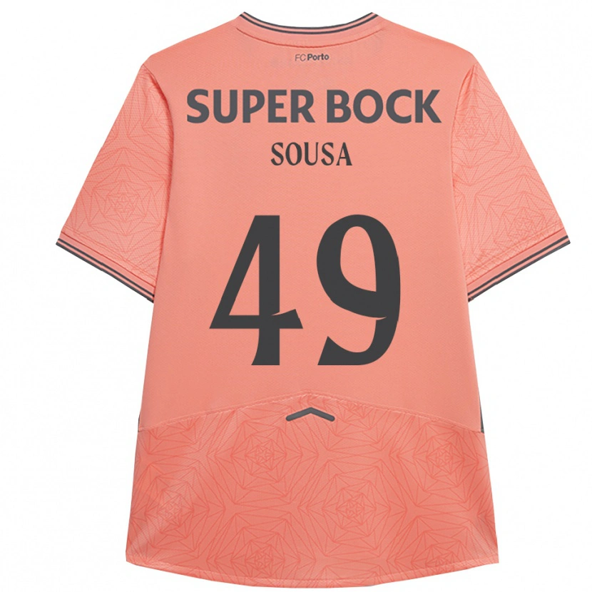 Danxen Kinderen Gonçalo Sousa #49 Roze Marineblauw Uitshirt Uittenue 2025/26 T-Shirt