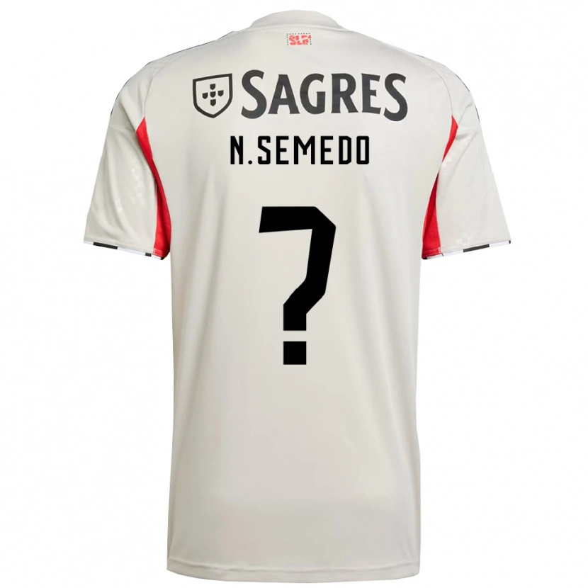 Danxen Kinderen Nilson Semedo #0 Gebroken Wit Rood Uitshirt Uittenue 2025/26 T-Shirt