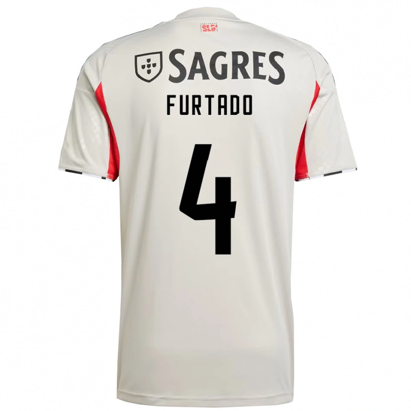 Danxen Kinderen Mauro Furtado #4 Gebroken Wit Rood Uitshirt Uittenue 2025/26 T-Shirt