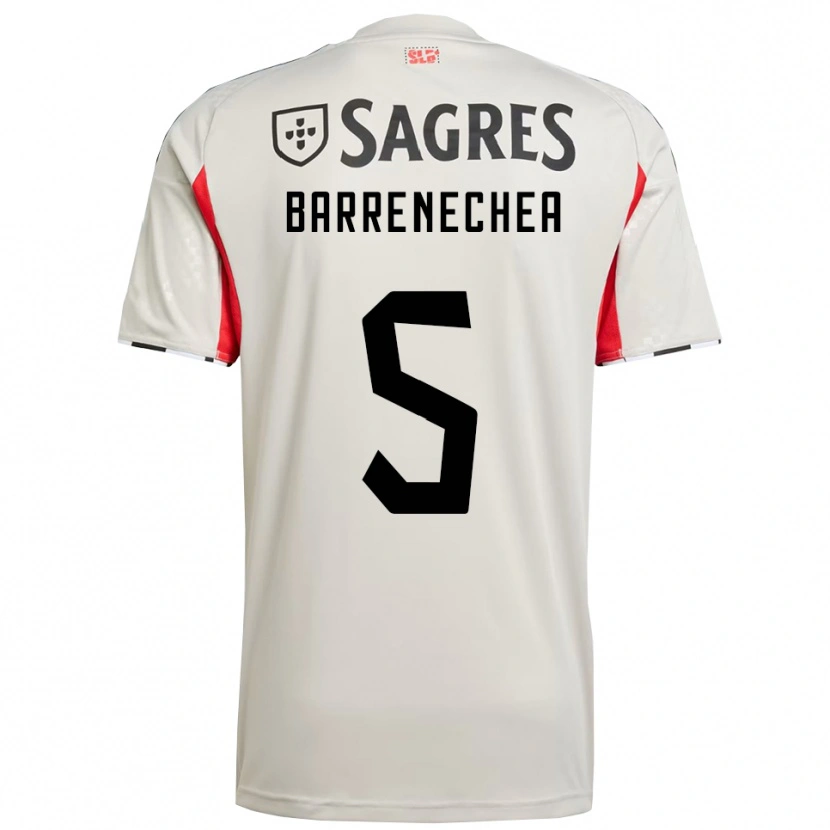 Danxen Kinderen Enzo Barrenechea #5 Gebroken Wit Rood Uitshirt Uittenue 2025/26 T-Shirt