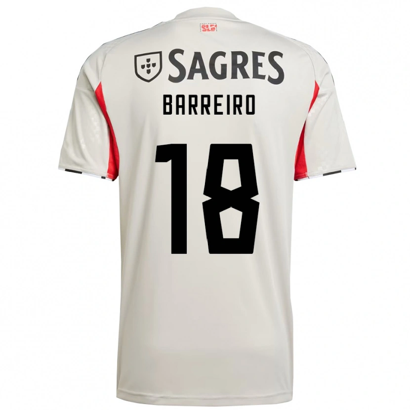 Danxen Kinderen Leandro Barreiro #18 Gebroken Wit Rood Uitshirt Uittenue 2025/26 T-Shirt