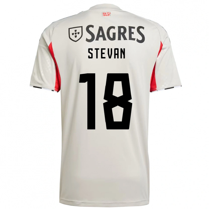 Danxen Kinderen Stevan #18 Gebroken Wit Rood Uitshirt Uittenue 2025/26 T-Shirt
