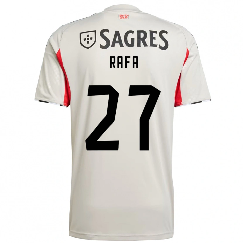 Danxen Kinderen Rafa Silva #27 Gebroken Wit Rood Uitshirt Uittenue 2025/26 T-Shirt