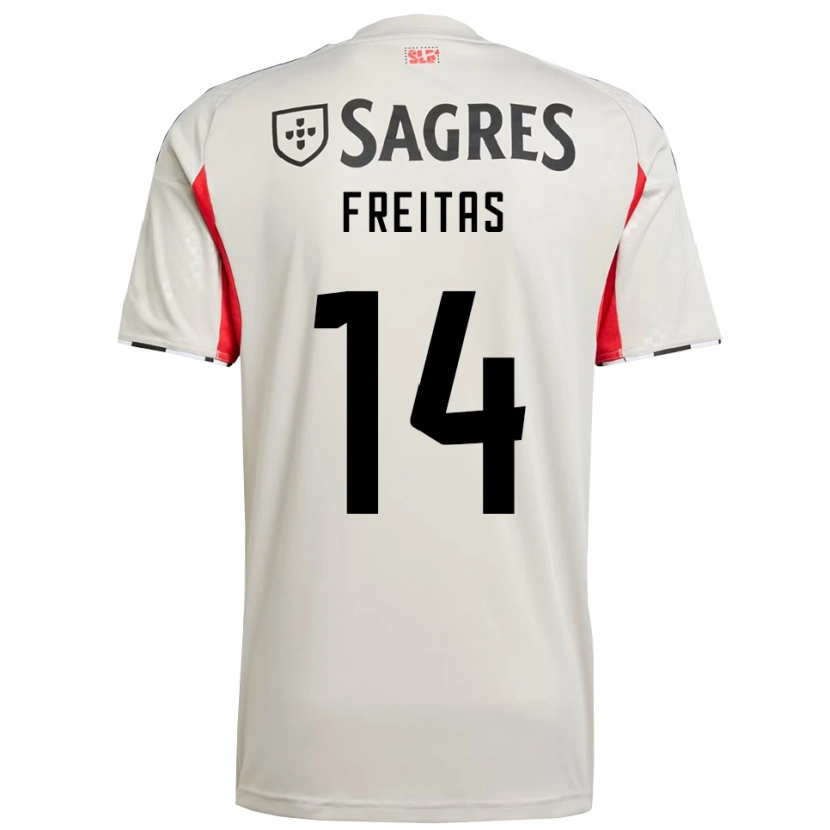 Danxen Kinderen Tiago Freitas #14 Gebroken Wit Rood Uitshirt Uittenue 2025/26 T-Shirt