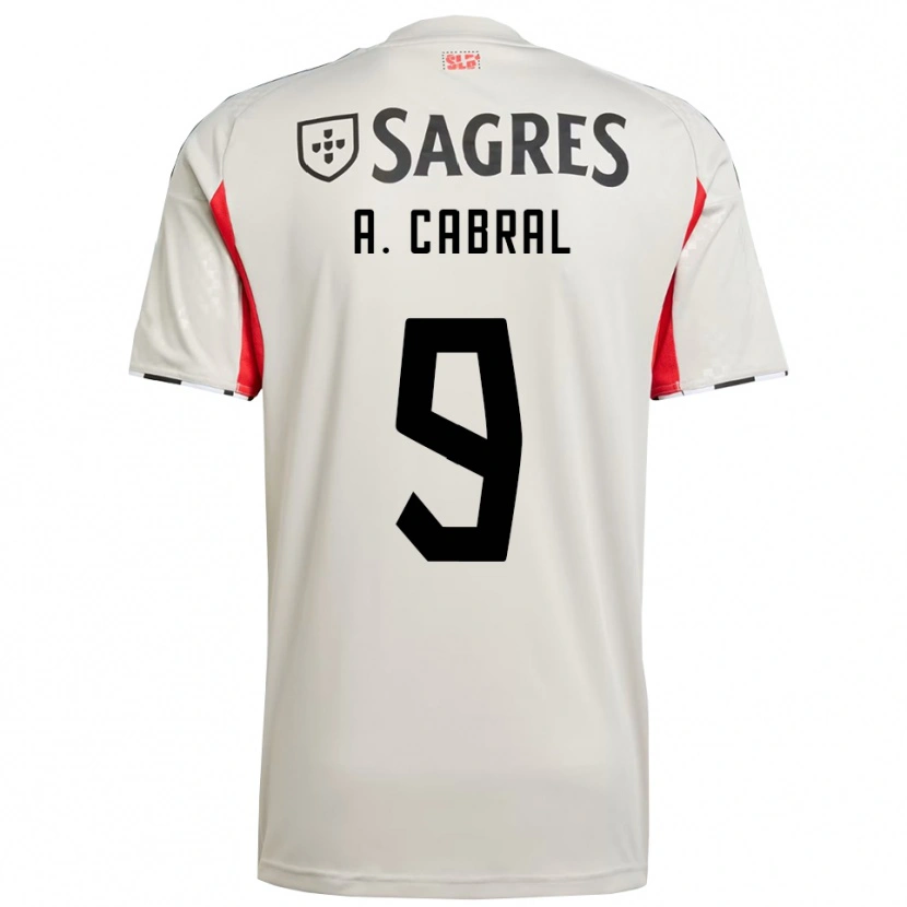 Danxen Kinderen Arthur Cabral #9 Gebroken Wit Rood Uitshirt Uittenue 2025/26 T-Shirt