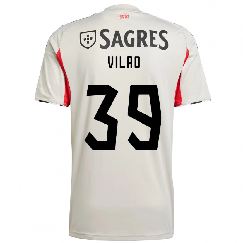 Danxen Kinderen Carolina Vilao #39 Gebroken Wit Rood Uitshirt Uittenue 2025/26 T-Shirt