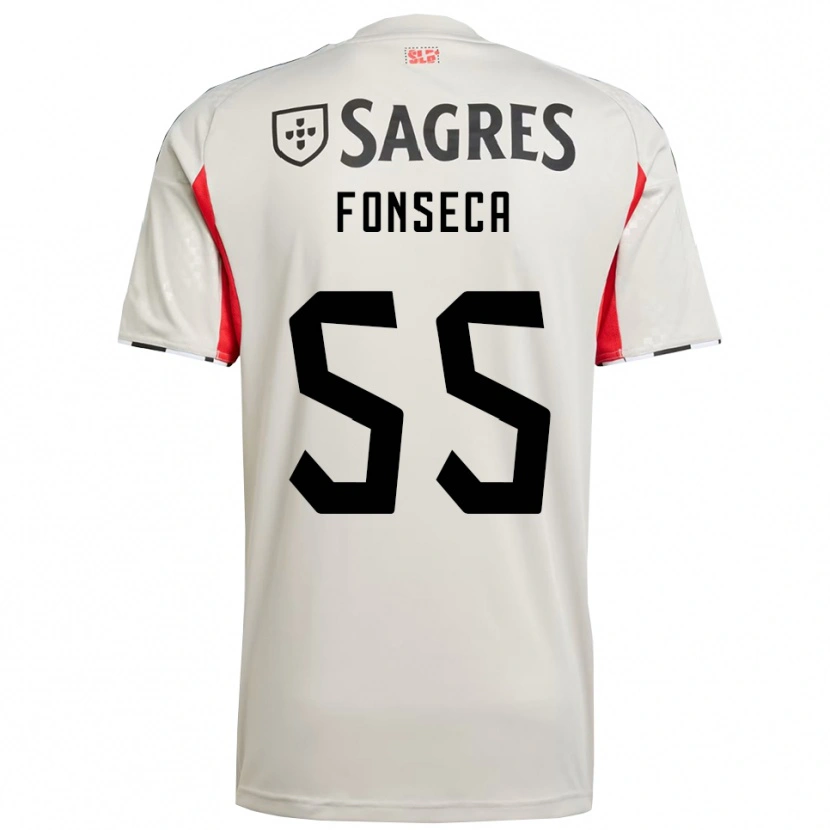 Danxen Kinderen João Fonseca #55 Gebroken Wit Rood Uitshirt Uittenue 2025/26 T-Shirt