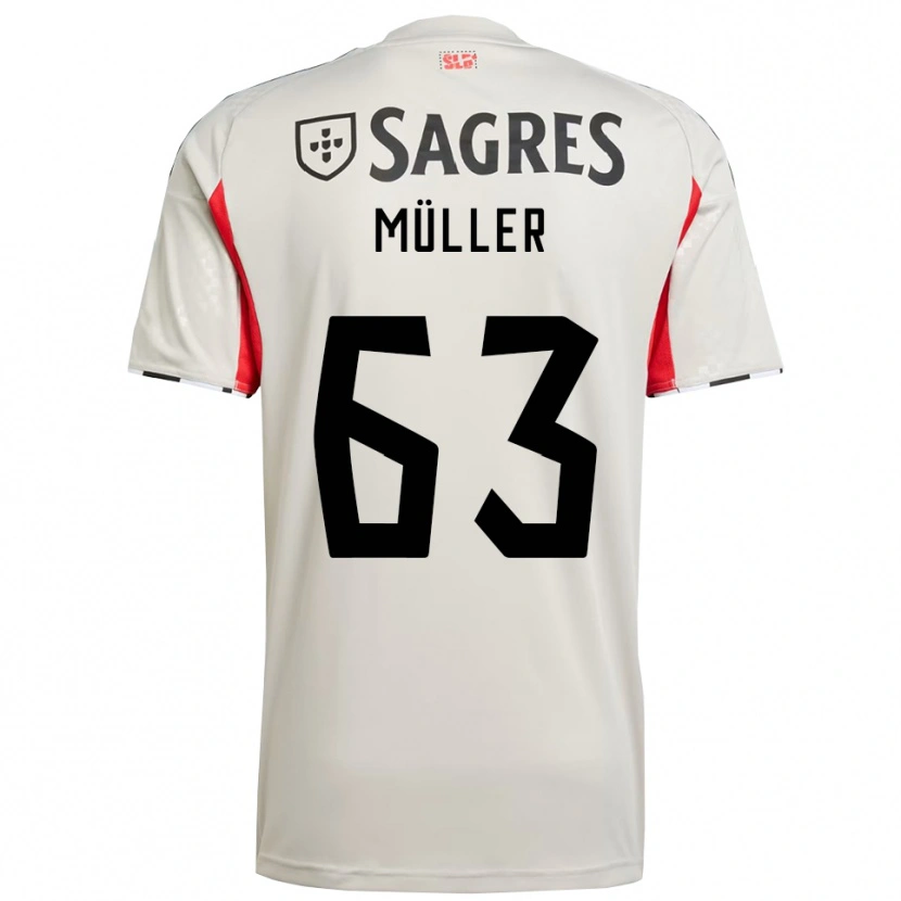 Danxen Kinderen José Müller #63 Gebroken Wit Rood Uitshirt Uittenue 2025/26 T-Shirt
