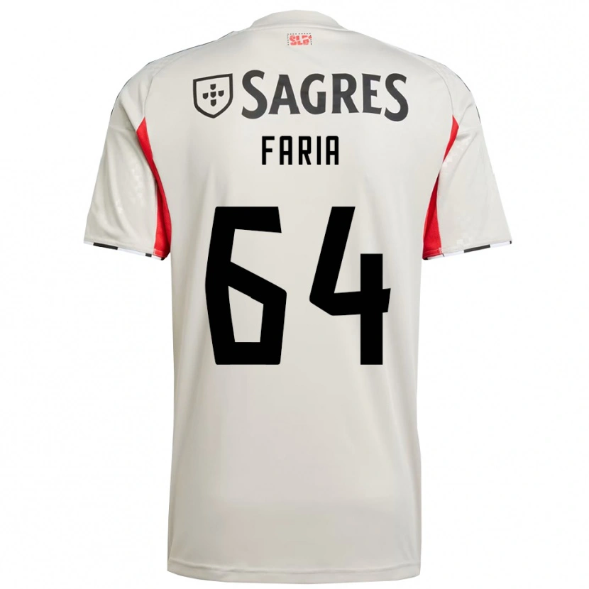 Danxen Kinderen Hugo Faria #64 Gebroken Wit Rood Uitshirt Uittenue 2025/26 T-Shirt