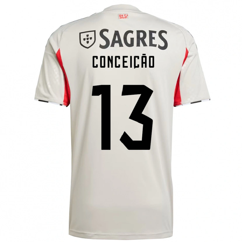 Danxen Kinderen João Conceição #13 Gebroken Wit Rood Uitshirt Uittenue 2025/26 T-Shirt