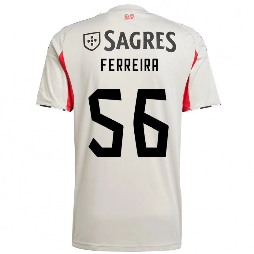 Danxen Kinderen Martim Ferreira #56 Gebroken Wit Rood Uitshirt Uittenue 2025/26 T-Shirt