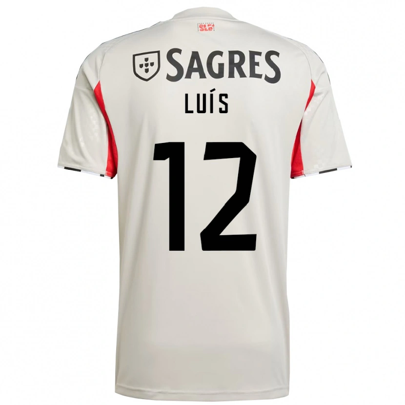 Danxen Kinderen António Luís #12 Gebroken Wit Rood Uitshirt Uittenue 2025/26 T-Shirt