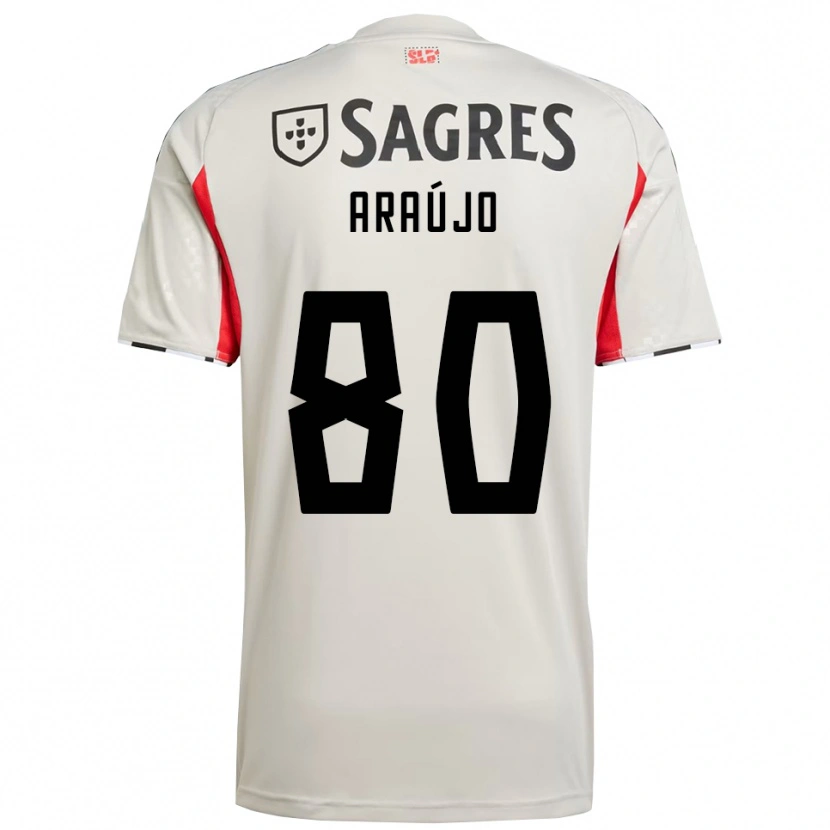 Danxen Kinderen Laís Araújo #80 Gebroken Wit Rood Uitshirt Uittenue 2025/26 T-Shirt