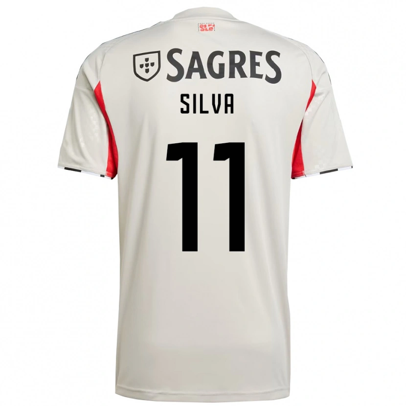 Danxen Kinderen Jéssica Silva #11 Gebroken Wit Rood Uitshirt Uittenue 2025/26 T-Shirt