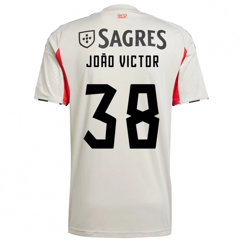 Danxen Kinderen Joao Victor #38 Gebroken Wit Rood Uitshirt Uittenue 2025/26 T-Shirt