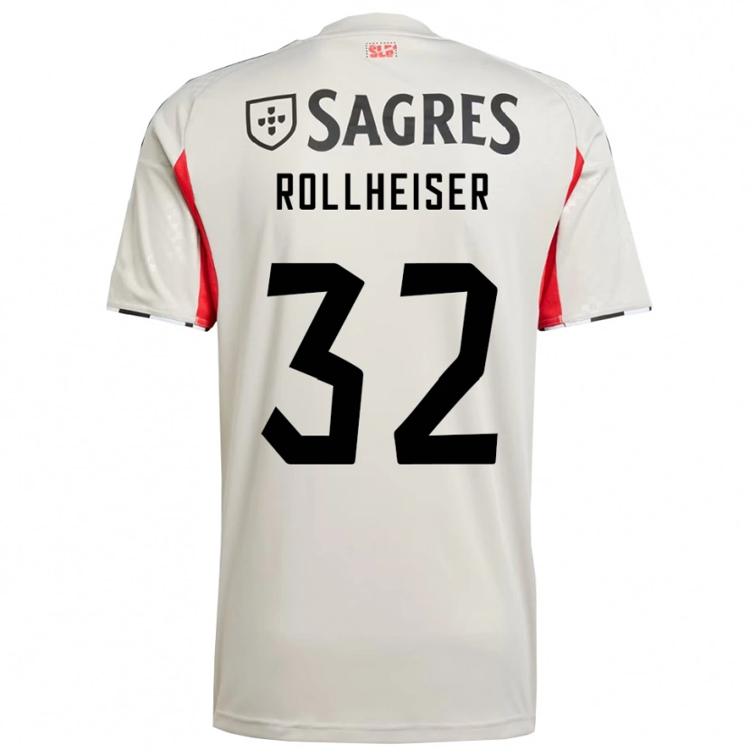 Danxen Kinderen Benjamín Rollheiser #32 Gebroken Wit Rood Uitshirt Uittenue 2025/26 T-Shirt
