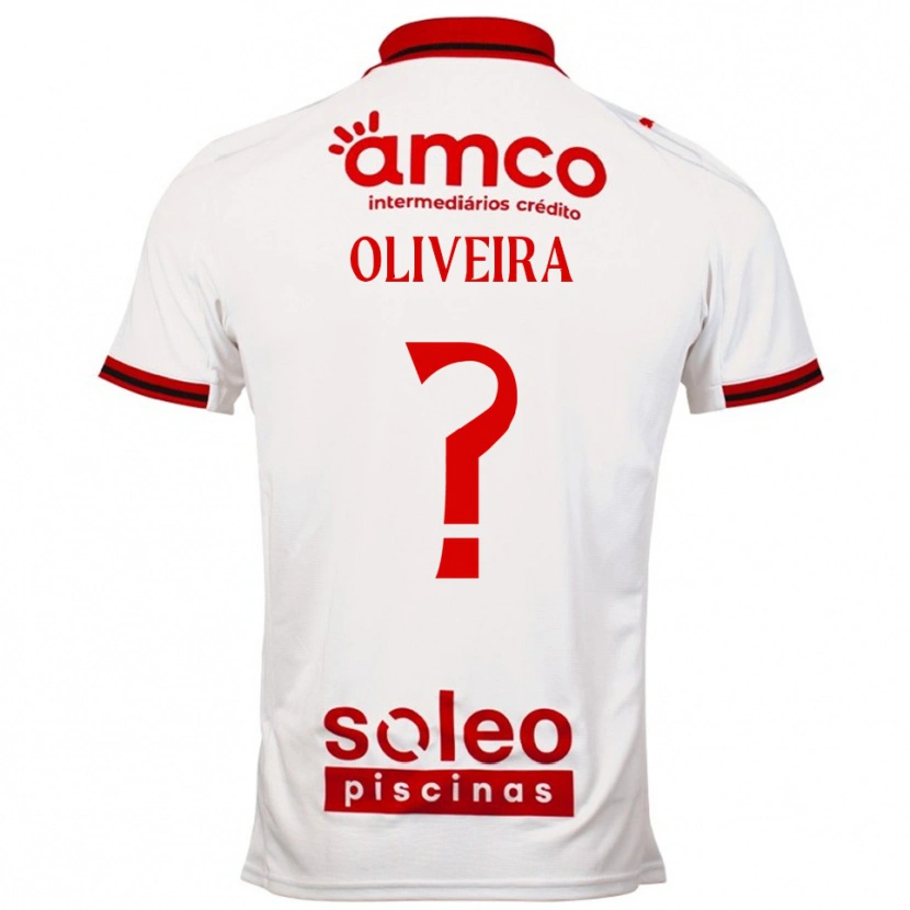Danxen Kinderen Leandro Oliveira #0 Wit Rood Uitshirt Uittenue 2025/26 T-Shirt