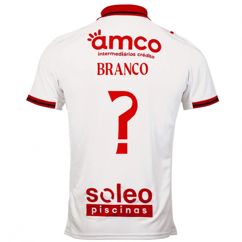 Danxen Kinderen António Branco #0 Wit Rood Uitshirt Uittenue 2025/26 T-Shirt