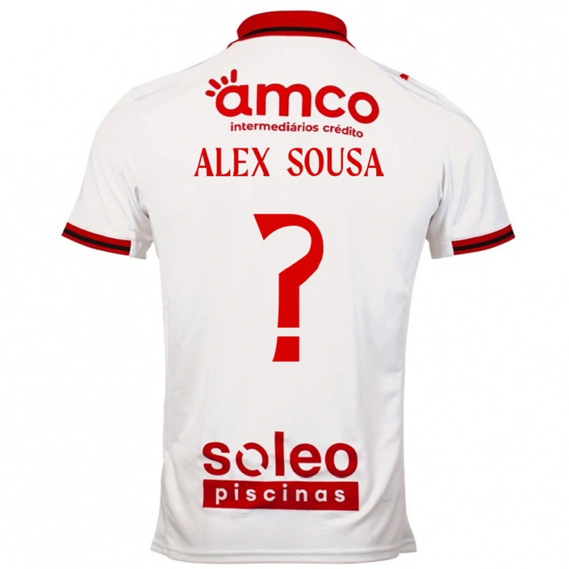 Danxen Kinderen Alex Sousa #0 Wit Rood Uitshirt Uittenue 2025/26 T-Shirt