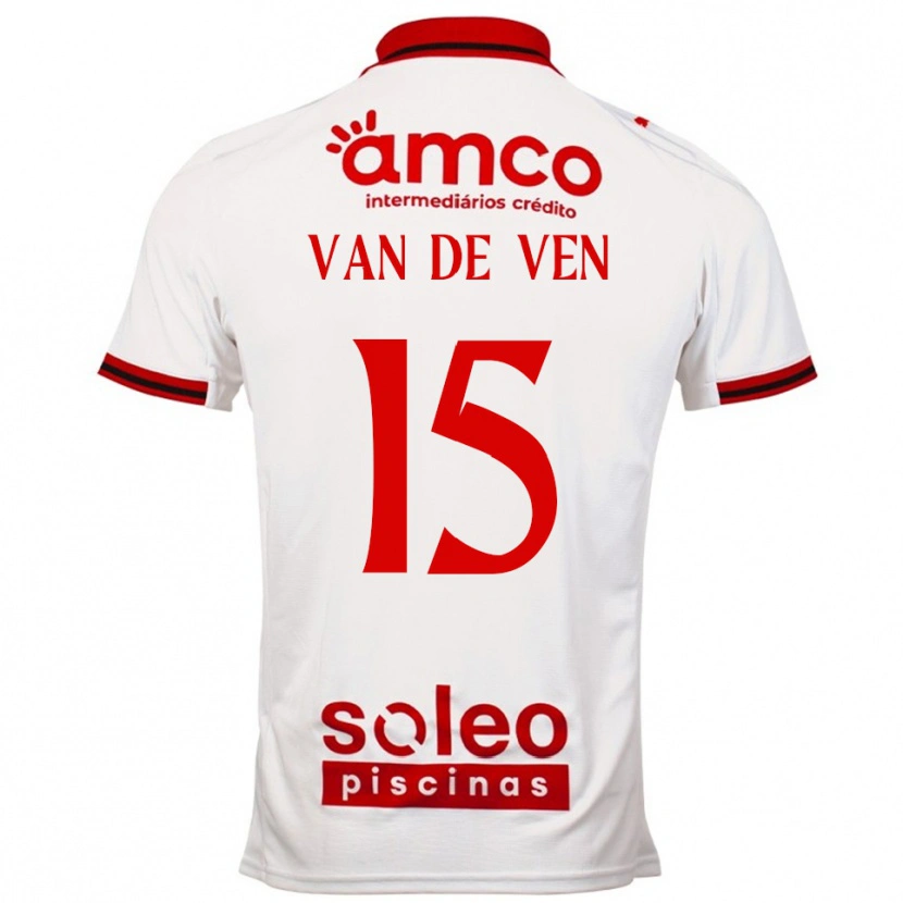 Danxen Kinderen Zoï Van De Ven #15 Wit Rood Uitshirt Uittenue 2025/26 T-Shirt