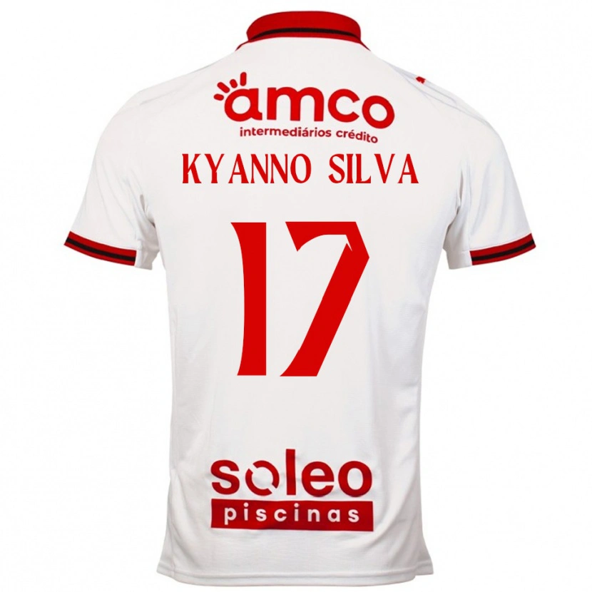 Danxen Kinderen Kyanno Silva #17 Wit Rood Uitshirt Uittenue 2025/26 T-Shirt