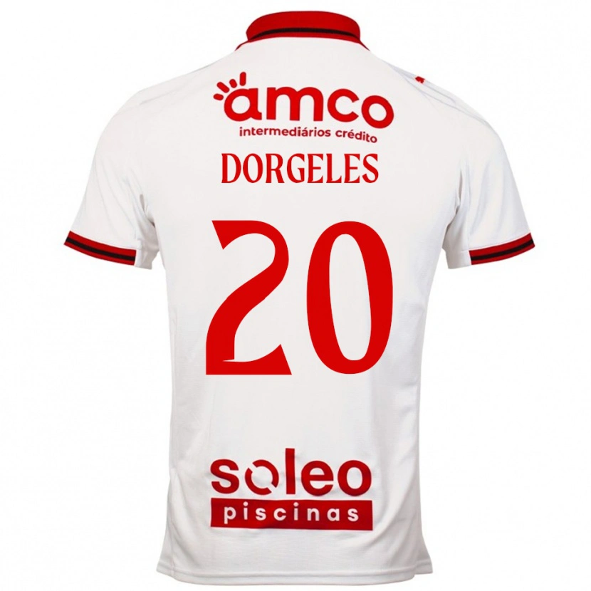 Danxen Kinderen Mario Dorgeles #20 Wit Rood Uitshirt Uittenue 2025/26 T-Shirt