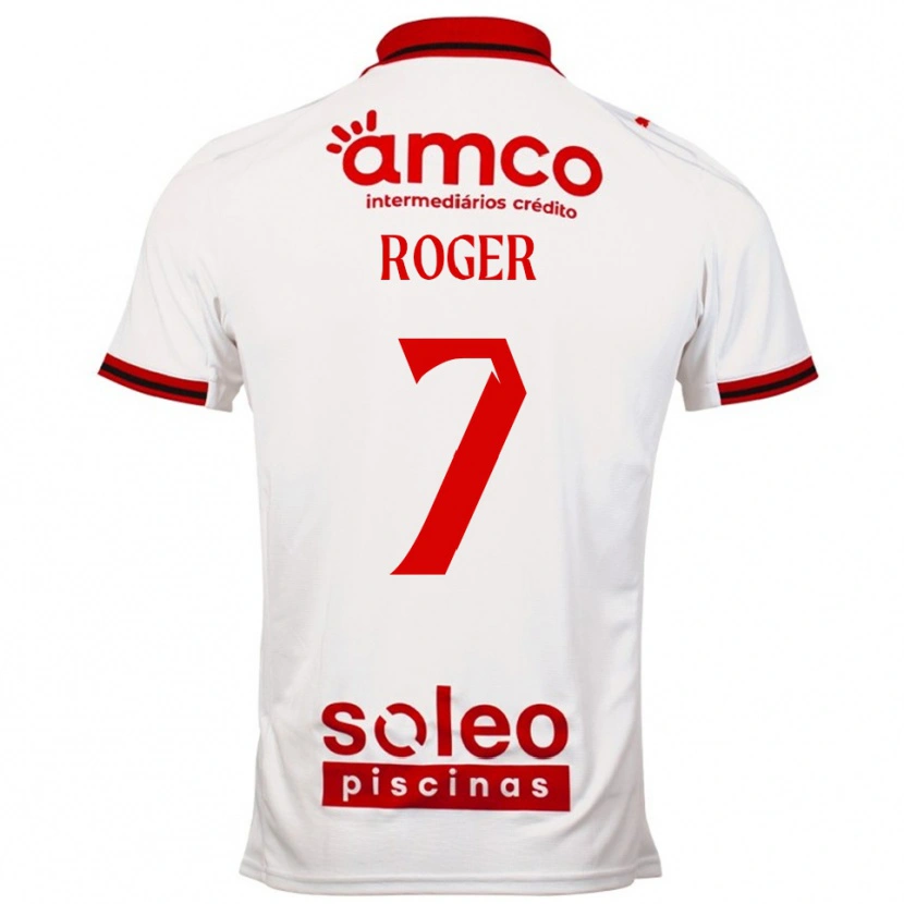 Danxen Kinderen Roger #7 Wit Rood Uitshirt Uittenue 2025/26 T-Shirt