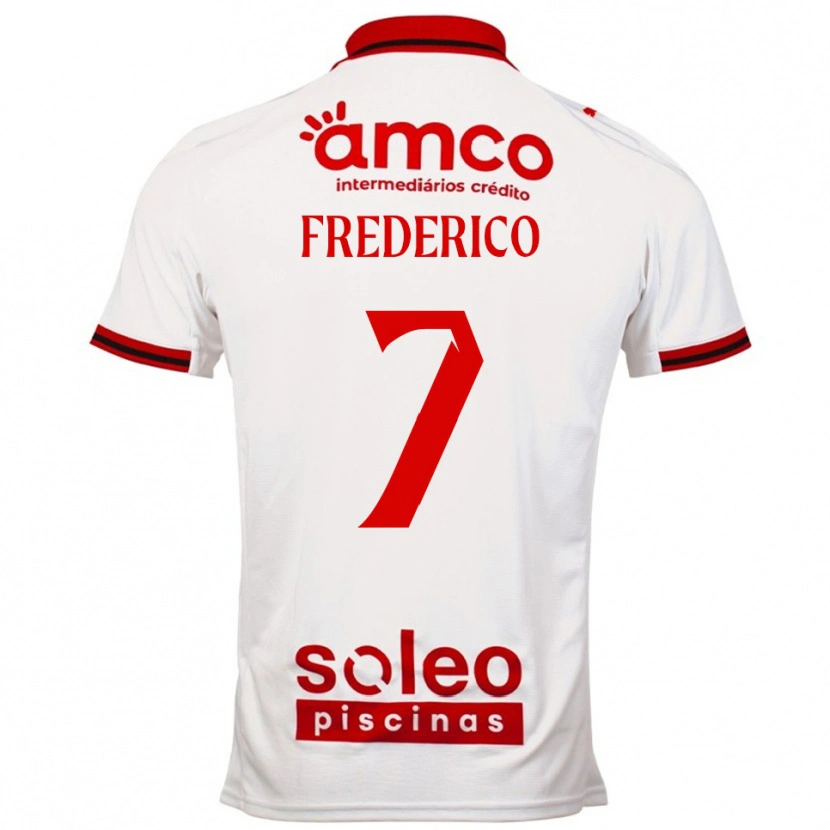Danxen Kinderen Fredy #7 Wit Rood Uitshirt Uittenue 2025/26 T-Shirt
