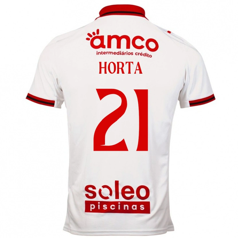 Danxen Kinderen Ricardo Horta #21 Wit Rood Uitshirt Uittenue 2025/26 T-Shirt