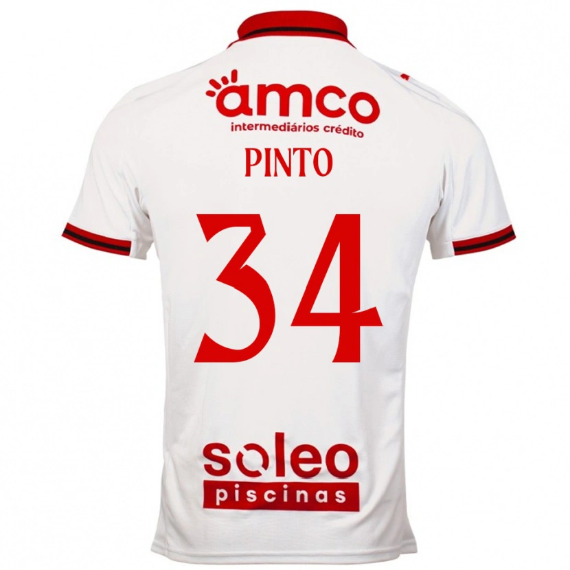 Danxen Kinderen Ana Pinto #34 Wit Rood Uitshirt Uittenue 2025/26 T-Shirt