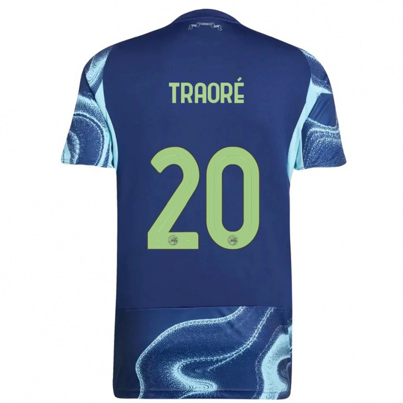 Danxen Kinderen Bertrand Traoré #20 Marineblauw Hemelsblauw Uitshirt Uittenue 2025/26 T-Shirt