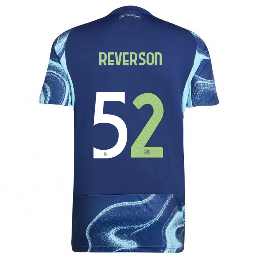 Danxen Kinderen Paul Reverson #52 Marineblauw Hemelsblauw Uitshirt Uittenue 2025/26 T-Shirt