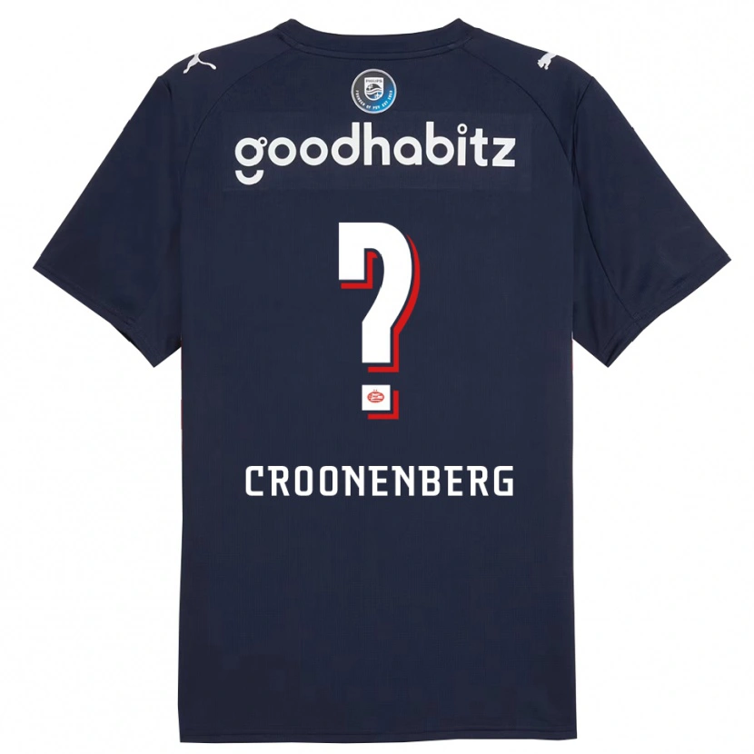 Danxen Kinderen Luca Croonenberg #0 Marineblauw Wit Uitshirt Uittenue 2025/26 T-Shirt