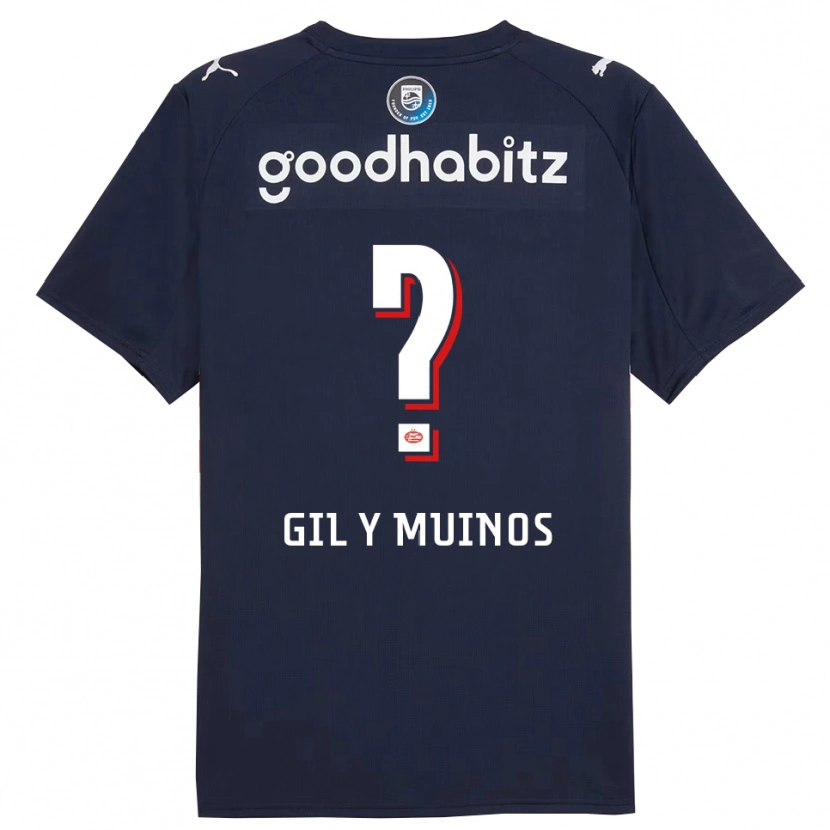 Danxen Kinderen Yael Gil Y Muinos #0 Marineblauw Wit Uitshirt Uittenue 2025/26 T-Shirt