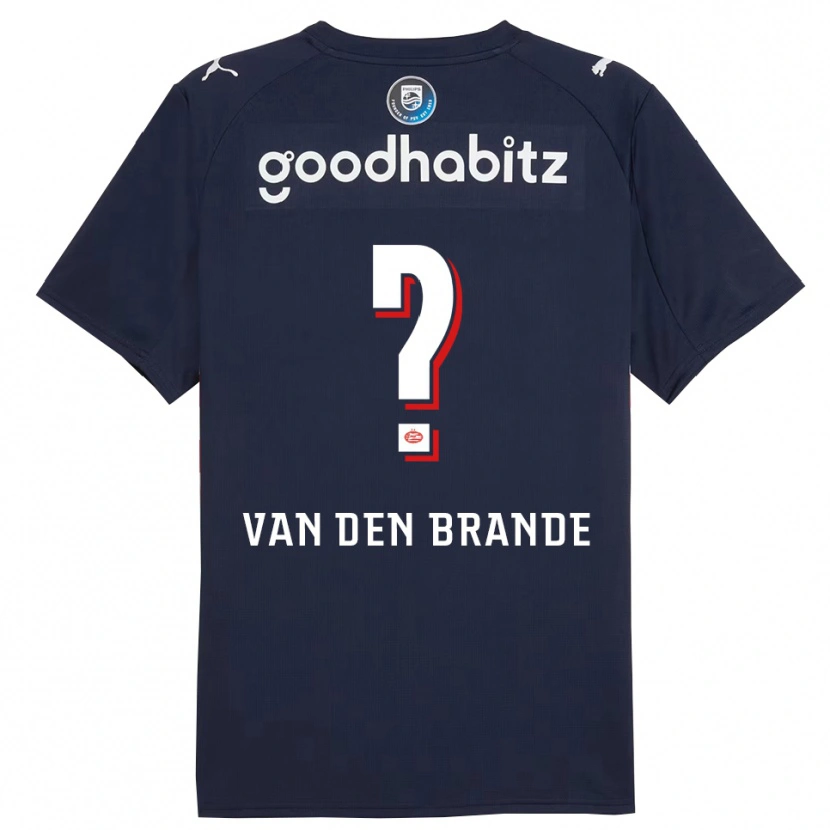 Danxen Kinderen Daan Van Den Brande #0 Marineblauw Wit Uitshirt Uittenue 2025/26 T-Shirt